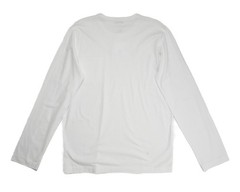 Kired Kiton $250 NWT White Supima Crepe Cotton Long Sleeve T-Shirt M (50 IT)
