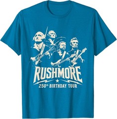 Funny Mount Rushmore 250th Birthday Tour Rockstar Graphic T-Shirt