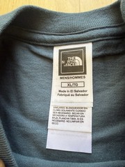 The North Face XL Blue Graphic T Shirt Outdoor Mountain Sunset Logo Tee Men NWOT