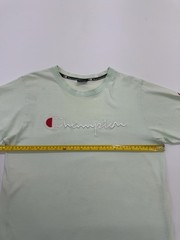Champion Boys T-Shirt Light Green Logo Size M Regular Crewneck