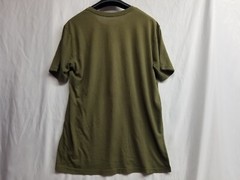 Great American Lakes & Timber USA Flag T Shirt Army Green Cotton Poly Rayon M