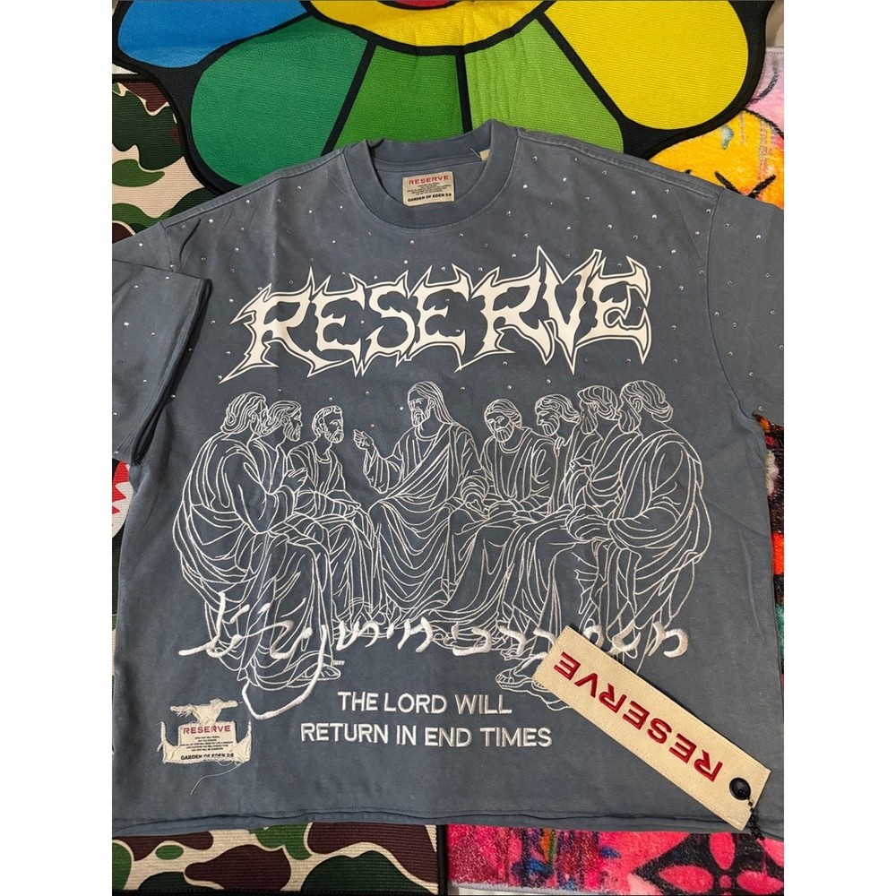 🔥 RESERVE LOS ANGELES “KINGDOM OF GOD” RESURRECTION – RHINESTONES GRAPHIC TEE