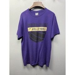 Jerzees T-Shirt Mens Large Purple Converse College Volleyball Heavyweight Blend