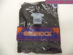 GEMROCK Men 100% Cotton Crew Neck T Shirt Solid Black Short Sleeve Tee Medium