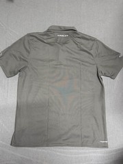 Oakley Mens L Gray White Geometric Polo Shirt Synthetic