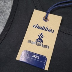 Chubbies Shirt Mens Small Black Neon Dream Tank Top Tropical Beach Graphic Tee