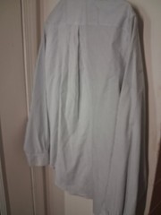 Brooks Brothers White Black Pin Stripe Dress Shirt Mens 18 Non Iron