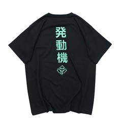 Niepce Streetwear Urban Half Sleeves Tee Japanese Kanji Graphic Mens T-Shirt