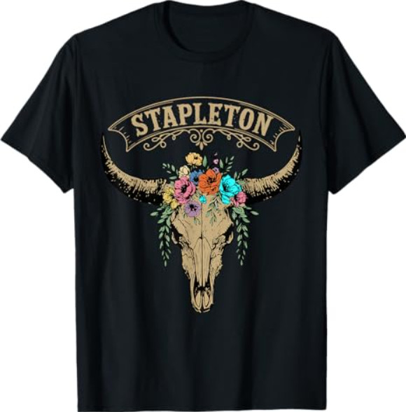 Vintage Stapleton Last Name Personalized Stapleton Flower T-Shirt