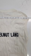 Helmut Lang Crushed Wool Tank Top Size Medium Ivory White NWT $395 Merino Logo