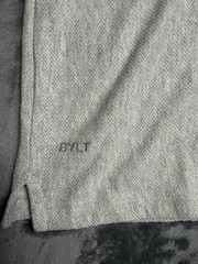 BYLT Men Brushed Herringbone Box Tee Mid Heather Grey Size L (NWT)