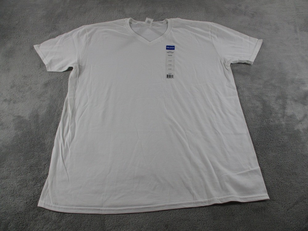 Gildan G64V Adult Ringspun Soft Style Mitered V-Neck Short Sleeve Tee T-Shirt