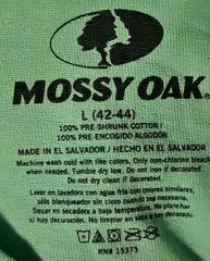 New Mossy Oak Fishing T-Shirt Outdoors Sportsman Celadon Men’s Size L (42-44)
