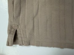 Vintage 90s Ribbed Henley Shirt Men XL Boxy Fit Minimal Casual Midweight Cotton