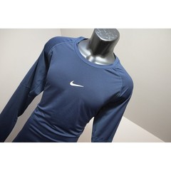 Nike Pro Dri-FIT Gym Shirt Mens XXL Navy Blue Compression Long Sleeve Athletic