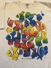 90s Vintage Rainbow Clown Fish Aquarium T-Shirt Men’s XXL Aquatic Ocean Sea