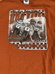 Harley Davidson Dog Races Shanghai China T-Shirt Mens Orange Size Medium Motor