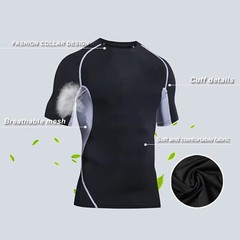 US Mens Breathable T Shirt Cool Dry Sports Running Performance Wicking Gym Top