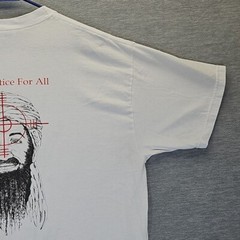 Vintage Y2K United We Stand Tshirt Mens LG Wht And Justice For All Osama Target