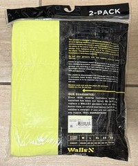 NEW~Walls Short Sleeve Working Man’s Pocket Tees (2-Pack)~ XL Hi-Vis Green