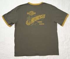 Harley Davidson Ringer Shirt Men XL 23” X 28” Motorcycle Wisconsin Made In USA