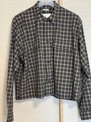 PHIGVEL FISHERMAN’S SHIRT Size 4 Black Fade Check Short Jacket
