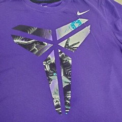 Kobe Bryant Shirt Mens Medium Purple Nike Dri Fit Basketball Short Sleeve Mamba*