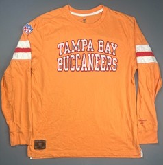 Reebok Tampa Bay Buccaneers Long Sleeve Shirt Mens XL Orange NFL Vintage Logo T