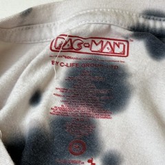 Pac-Man Shirt Mens Medium White Black Tie Dye Retro Graphic C-Life Group Ltd