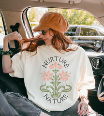 Nurture Nature Flower Graphic T-Shirt – Comfortable and Stylish Casual Wear