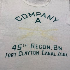 Vintage 50s Company A 45th Recon Bn Fort Clayton Canal Zone T-Shirt – Size Small