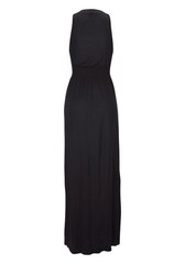 Women’s Sleeveless Maxi Dress – Smocked Waist, Decorative Straps, Unique Prin…