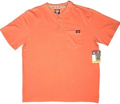Wrangler Workwear Mens Orange 3 Button Pocket Work Shirt Size XL 46-48 NWT