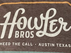 Howler Brothers Mens Brown Crew Pocket T-Shirt Short Sleeve Size L