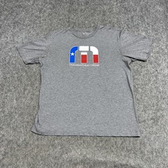 Travis Mathew Shirt Mens Large Gray Texas Flag Graphic Crewneck Tee Casual
