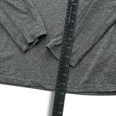 Nike Dri-FIT Mens Long Sleeve Shirt Heather Gray Tech Workout Gym Tee Medium