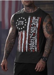 Mens 4th of July Shirts Muscle Tank Top 1776 Sleeveless Graphic Gym Workout U…