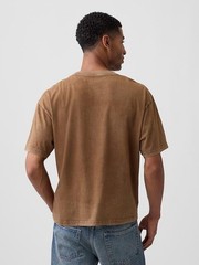 Gap Shirt Mens Small Brown Boxy Tee GAP Logo Everyday Soft Relaxed Fit $35 MSRP
