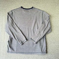 Eddie Bauer Mens XL Gray Long Sleeve Cotton Crewneck T-Shirt Contrast Stitching