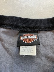 Vintage Harley Davison Two Tone Tribal Motorcycle Biker Long Sleeve Tee Shirt XL