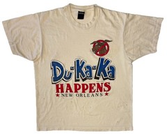 Vtg 80s New Orleans Funny Humor Sh*t Happens (dukaka) Tourist T Shirt Adult XL