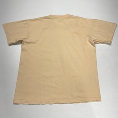 Vtg 90s Chesapeake Bay Virginia Anvil Mens Shirt L Beige Dock Nature Scene USA
