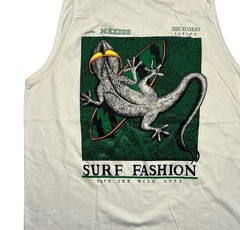 Vtg 90s ZIHUATANEJO IXTAPA Lizard MEXICO SURF FASHION TANK TOP Beach Shirt Men L