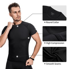 Men’s Compression Shirts 3/5 Pack, Short Sleeve Athletic Compression Tops Coo…