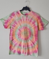 Bull Eye Tie Dye Mens T-Shirt Blank Tye Dyed Tee Spiral New.