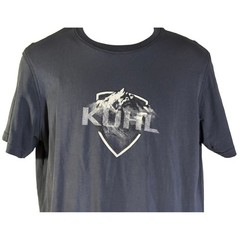 Kuhl Graphic T-Shirt Mens Size M Gray Wildfibre Organic Cotton Mountain Logo