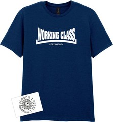 Working Class Logo T-Shirt – Customise The Town Name, Retro, Punk, Various Cols