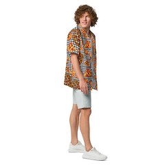 Pizza Pie & Slices Black Table Cloth – Lightweight Button Up Casual Dress Shirt