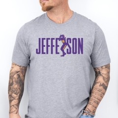 JEFFERSON 18 | Minnesota Football theme Soft Ring Spun Pre-Shrunk Cotton T-Shirt
