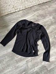 Carhartt Black Ribbed Thermal Henley Shirt Long Sleeve Men’s Large